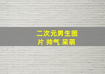 二次元男生图片 帅气 呆萌